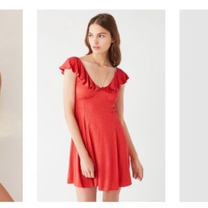 Kimchi Blue Red ruffle dress